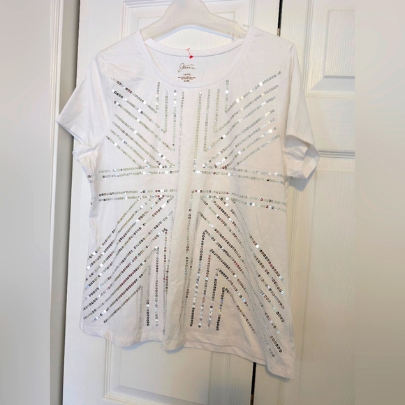 Not Jessica white 🤍 top w/ silver bling 😍size 18 / XL - Picture 4 of 4